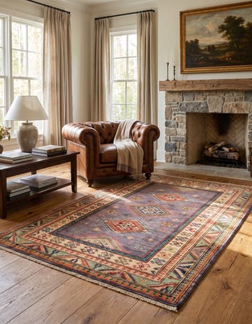 3' 11 x 6' 2 Hand Knotted Kazak Rug