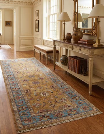 2' 7 x 6' 3 Hand Knotted Peshawar Ziegler Runner Rug