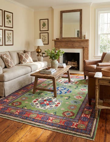 4' 11 x 6' 9 Hand Knotted Kazak Rug