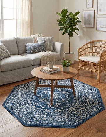 Blue Boston Octagon Rug