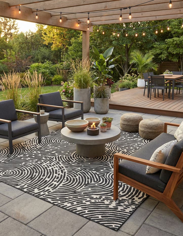 10' x 10' Easy-Clean Modern Indoor / Outdoor...
