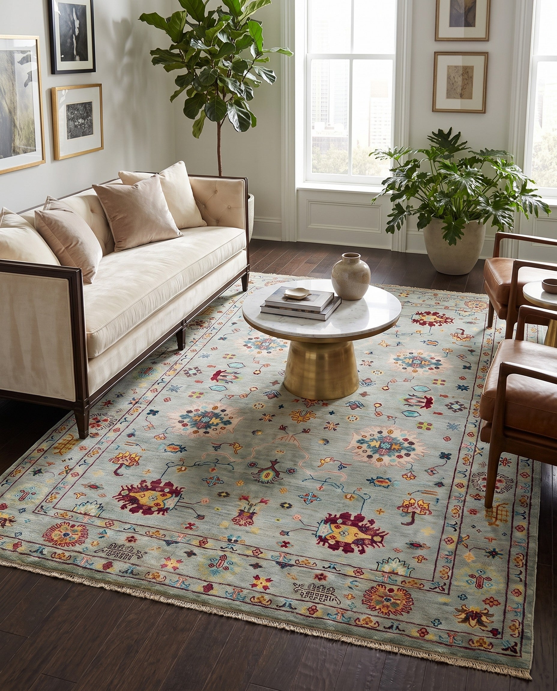 5' 3 x 6' 9 Hand Knotted Ariana Ziegler Rug