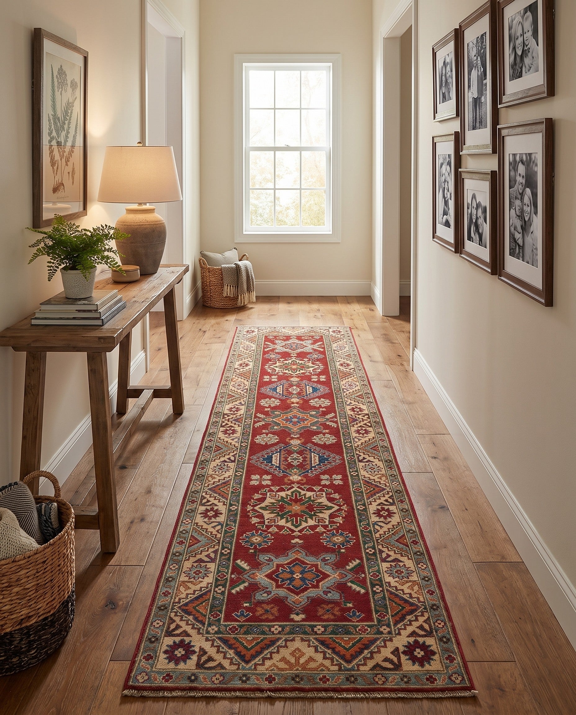 2' 8 x 10' 7 Hand Knotted Kazak Runner Rug