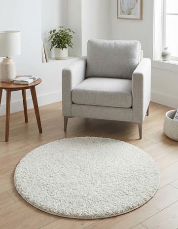 3' 3 x 3' 3 Jill Zarin Shaggy Chic Round Rug