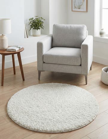 3' 3 x 3' 3 Jill Zarin Shaggy Chic Round Rug