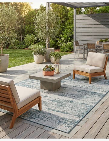 6' x 9' Easy-Clean Modern Indoor / Outdoor Rug