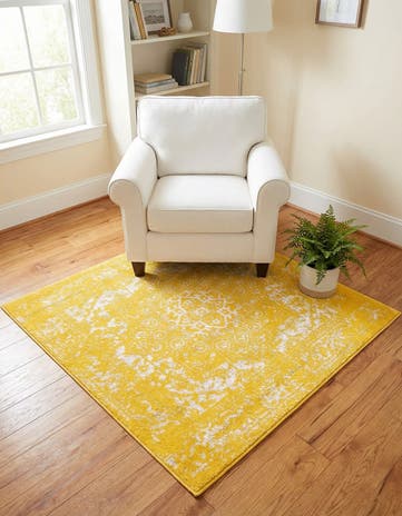 Yellow Arlington Square Rug