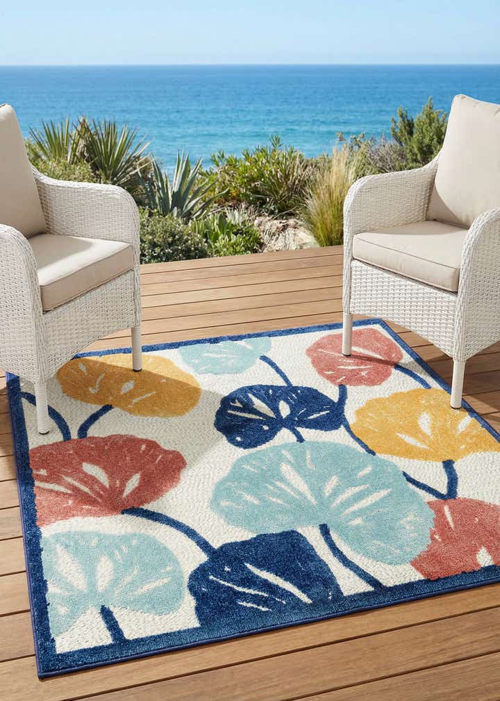 5' 3 x 5' 3 Easy-Clean Belize Indoor / Outdoor Square Rug