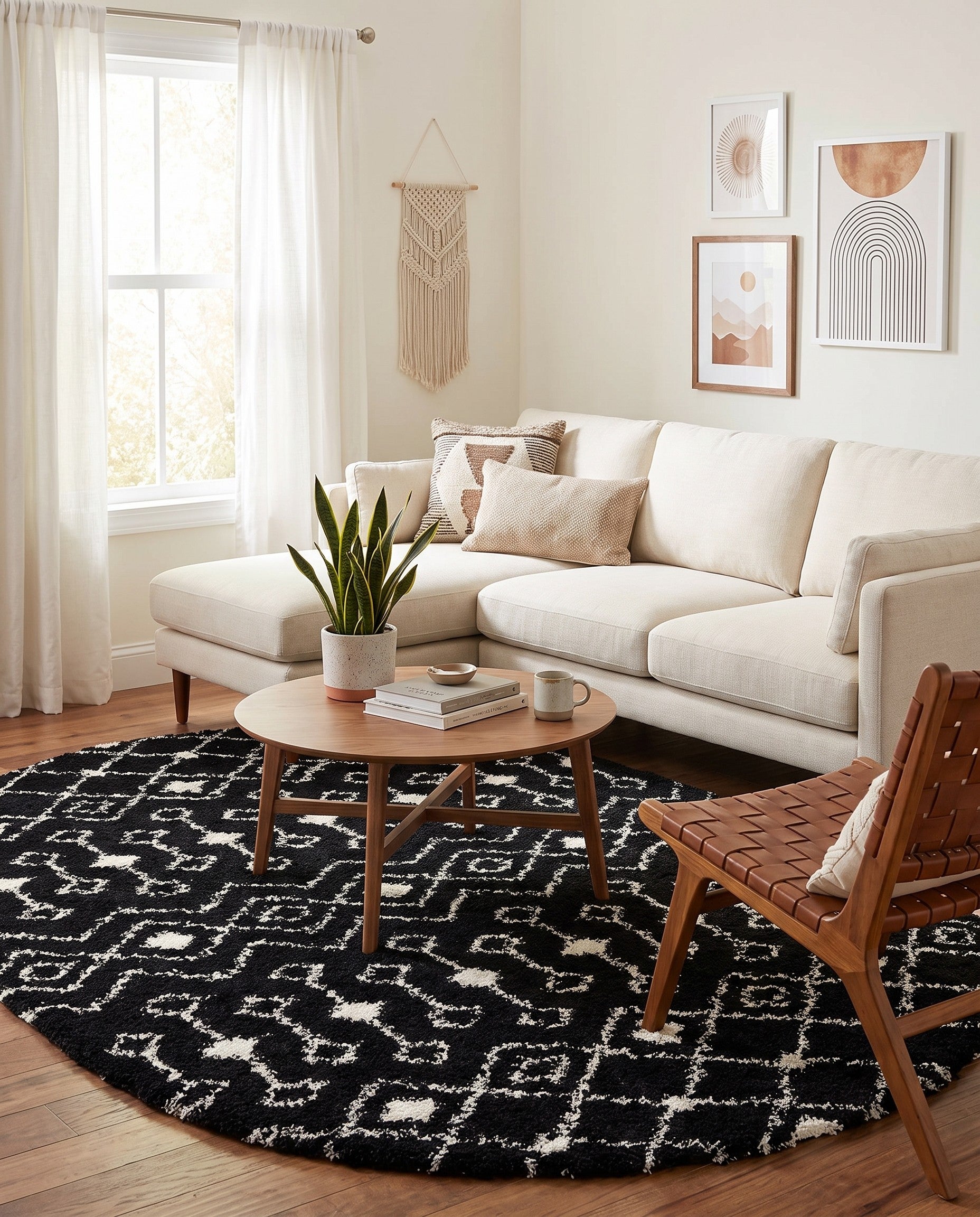 7' 10 x 10' Moroccan Trellis Shag Oval Rug