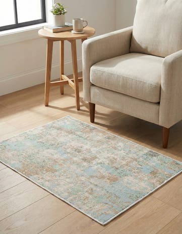 Teal Lotus Rug