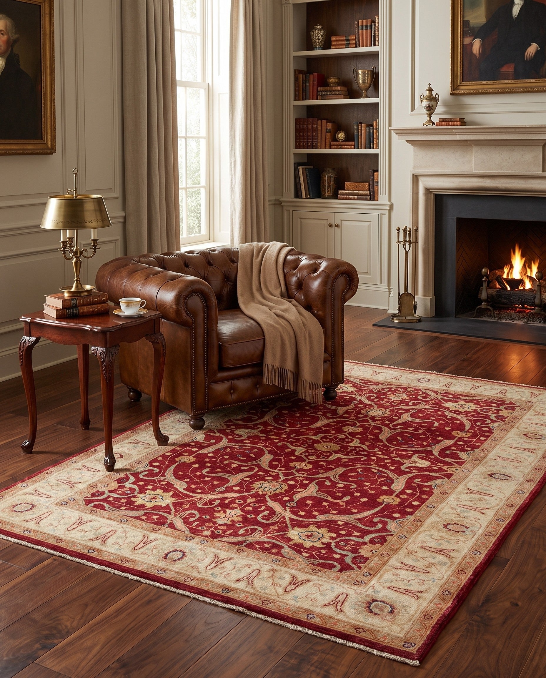 5' x 6' 11 Hand Knotted Ziegler Rug