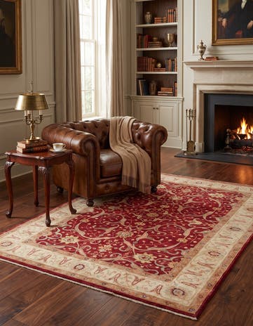 5' x 6' 11 Hand Knotted Ziegler Rug