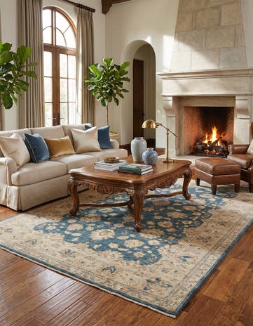 6' 8 x 9' 6 Hand Knotted Ziegler Rug