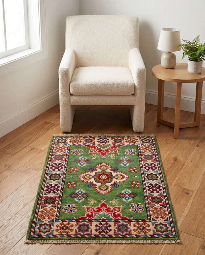 2' 1 x 2' 11 Hand Knotted Kazak Rug