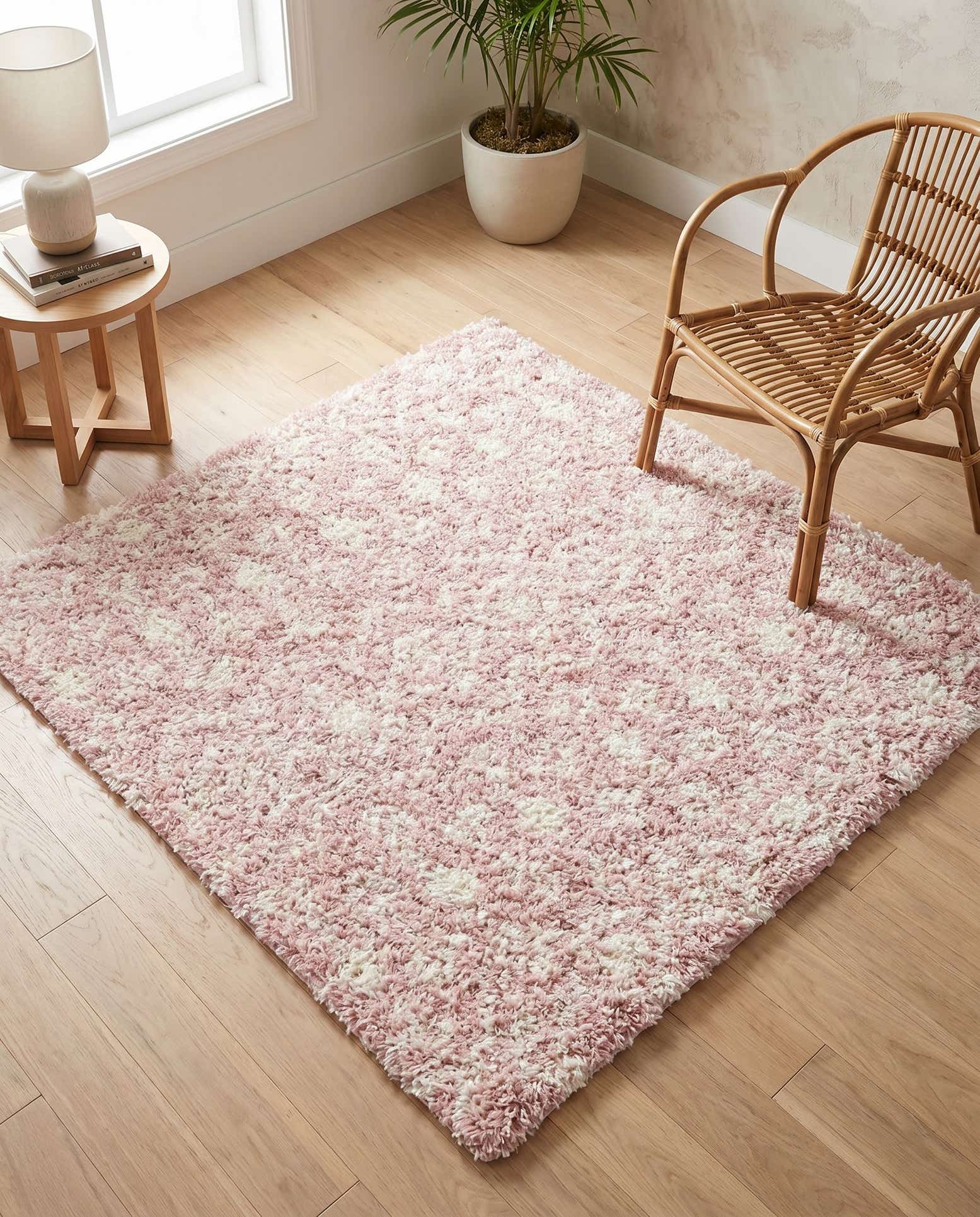 4' x 4' Moroccan Trellis Shag Square Rug