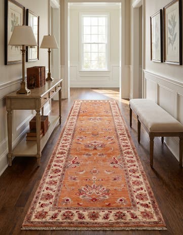 2' 8 x 10' 5 Hand Knotted Ariana Ziegler Runner Rug