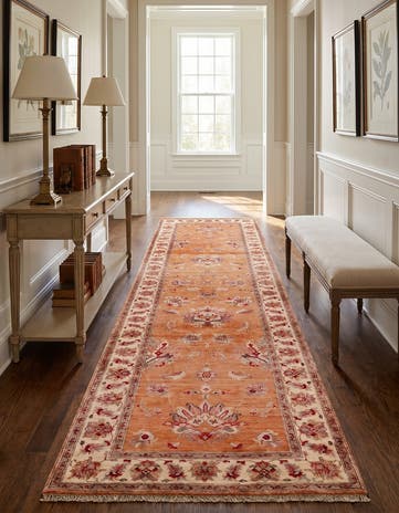 2' 8 x 10' 5 Hand Knotted Ariana Ziegler Runner Rug