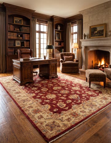 6' 9 x 9' 10 Hand Knotted Ziegler Rug