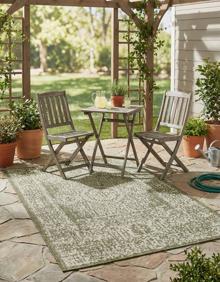 Detail image of 3' x 5' 3 Washable Traditional Indoor / Outdoor Rug