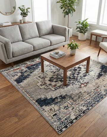 Gray Tucson Square Rug