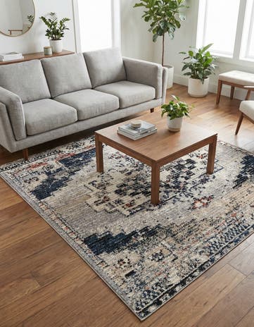 Gray Tucson Square Rug