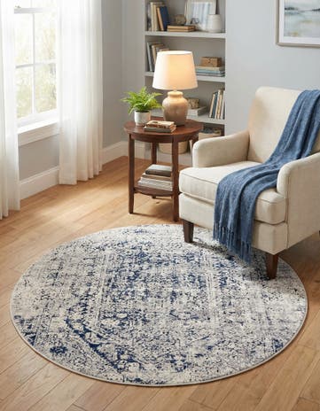 Gray Eliza Round Rug