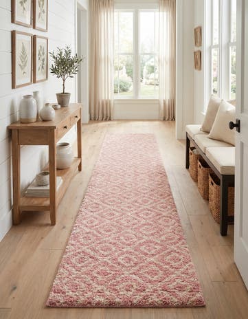3' 3 x 16' 5 Lattice Shag Runner Rug