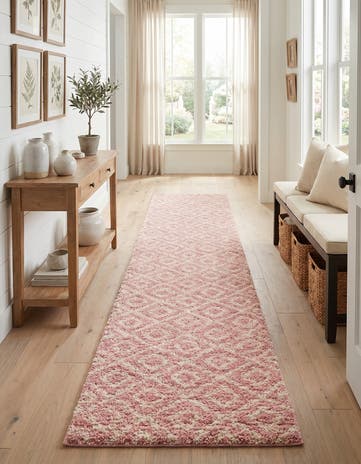 3' 3 x 16' 5 Lattice Shag Runner Rug