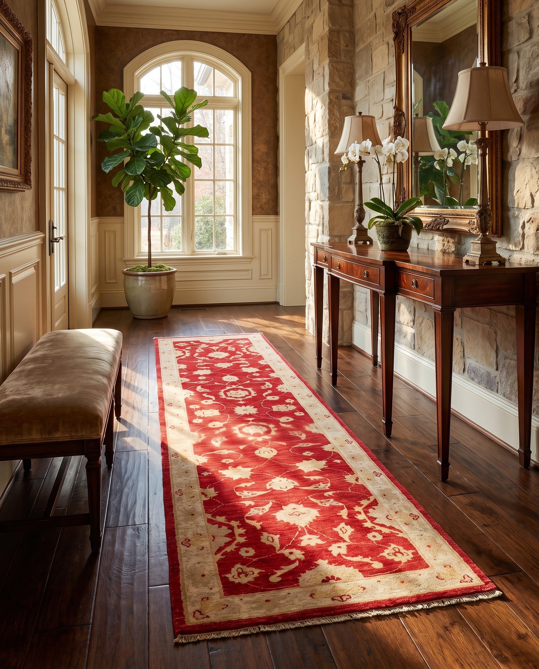 2' 6 x 9' 11 Hand Knotted Pershawar Ziegler Runner Rug