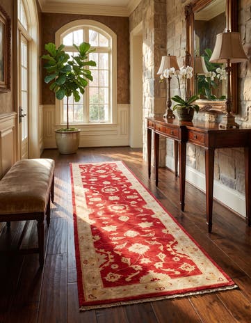 2' 6 x 9' 11 Hand Knotted Pershawar Ziegler Runner Rug