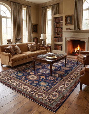 7' 1 x 11' 6 Hand Knotted Shirvan Rug