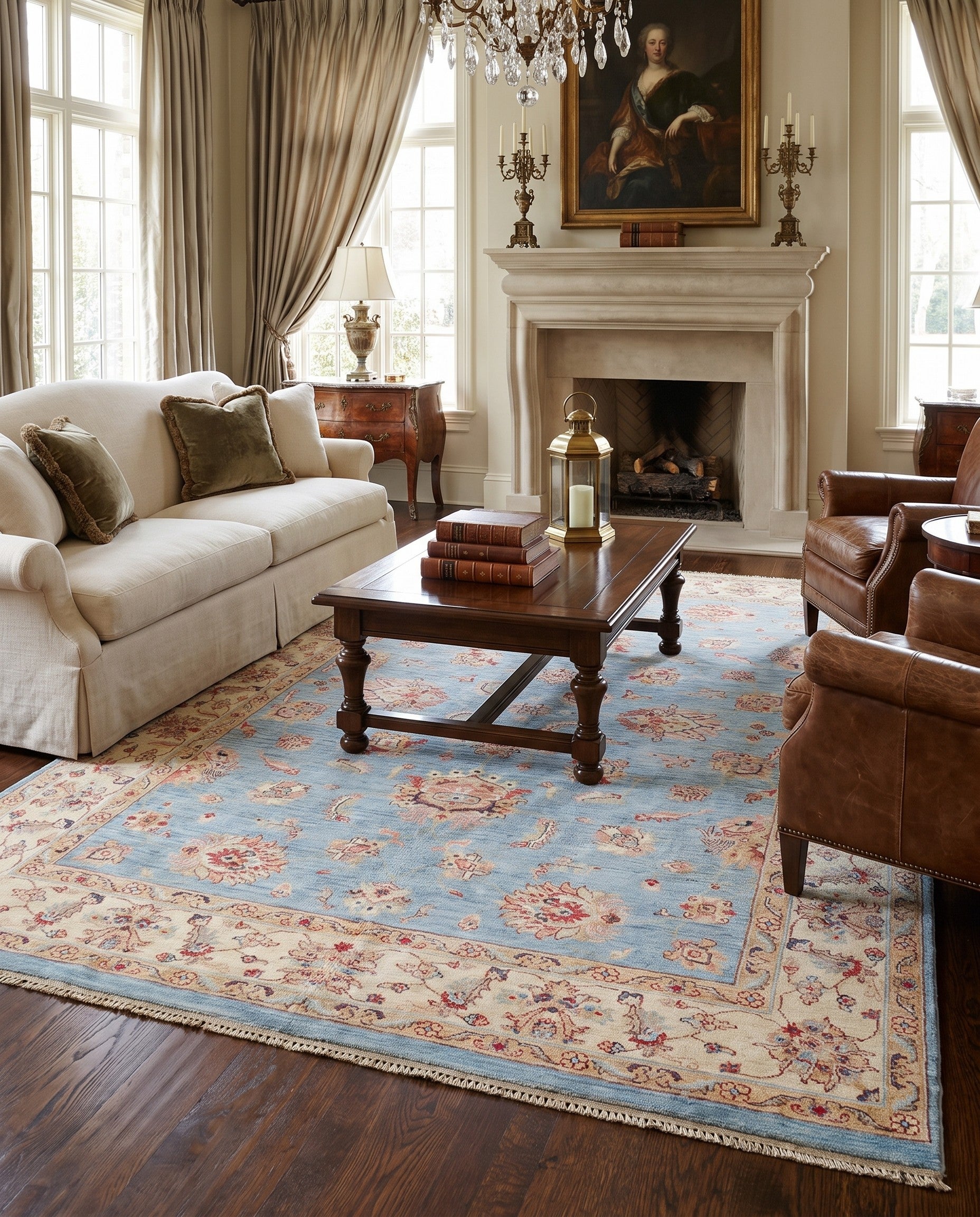 5' 10 x 8' 4 Hand Knotted Ziegler Rug