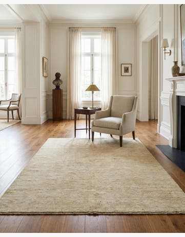 4' 4 x 6' 3 Hand Knotted Oushak Wool Rug