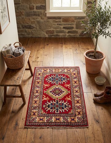 2' x 3' Hand Knotted Kazak Rug