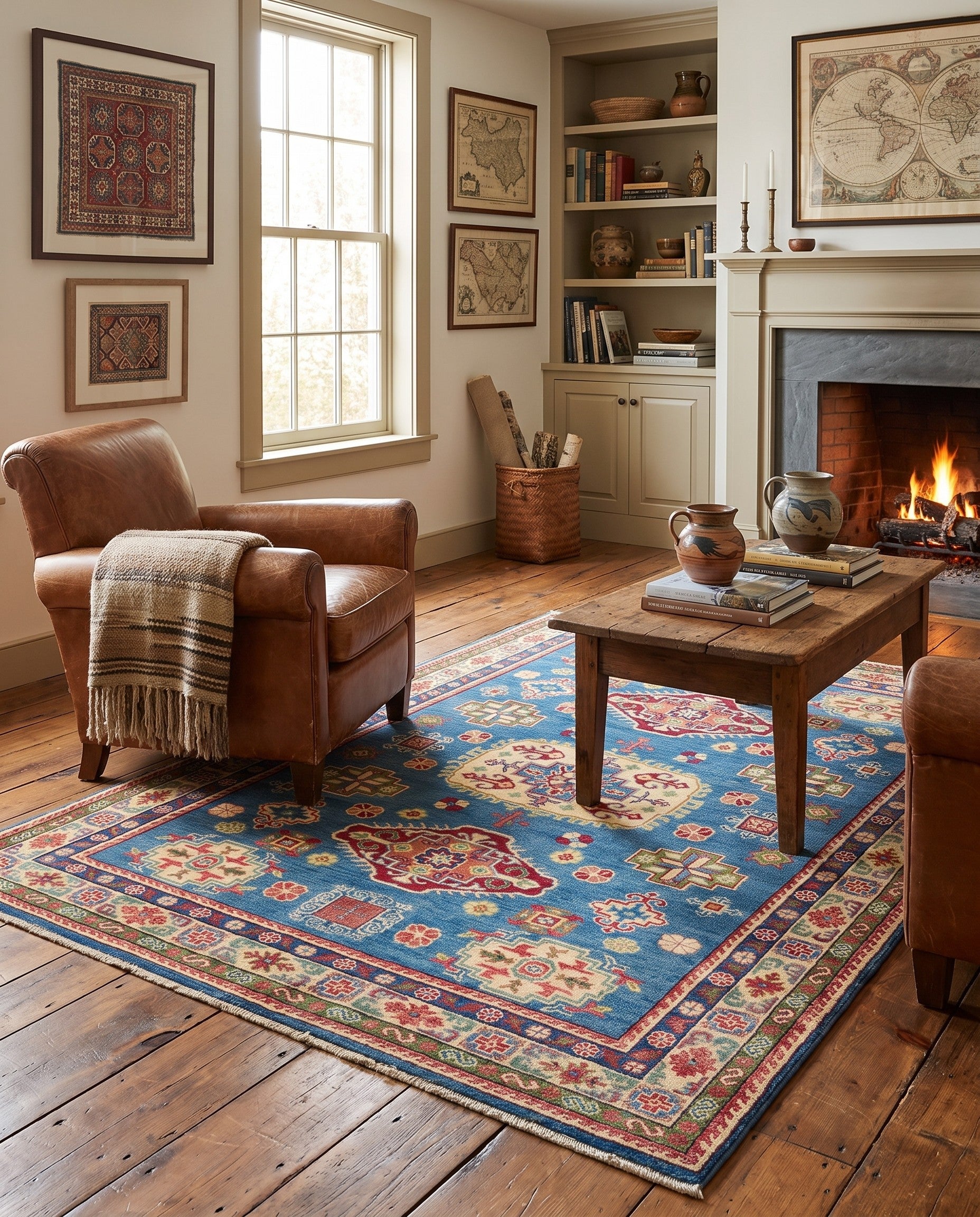 5' x 6' 6 Hand Knotted Kazak Rug