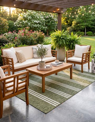 5' 3 x 8' Easy-Clean Jill Zarin Anguilla Indoor / Outdoor Rug
