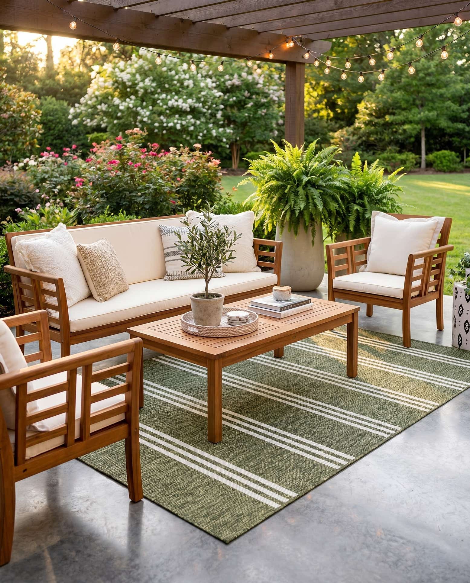5' 3 x 8' Easy-Clean Jill Zarin Anguilla Indoor / Outdoor Rug