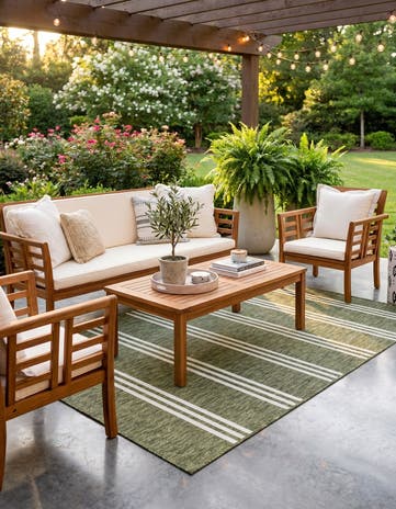 5' 3 x 8' Easy-Clean Jill Zarin Anguilla Indoor / Outdoor Rug