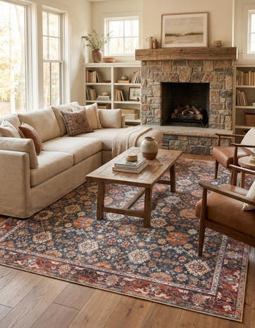 9' 5 x 13' 1 Washable Timeless Rug