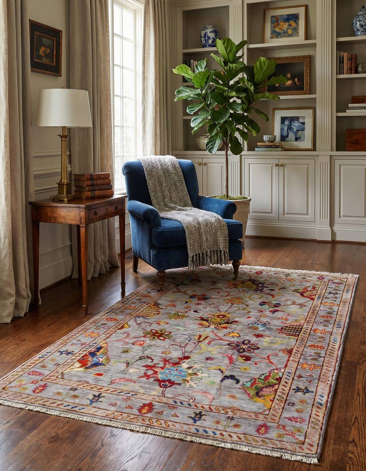 Detail image of 3' 3 x 5' Hand Knotted Ariana Ziegler Rug