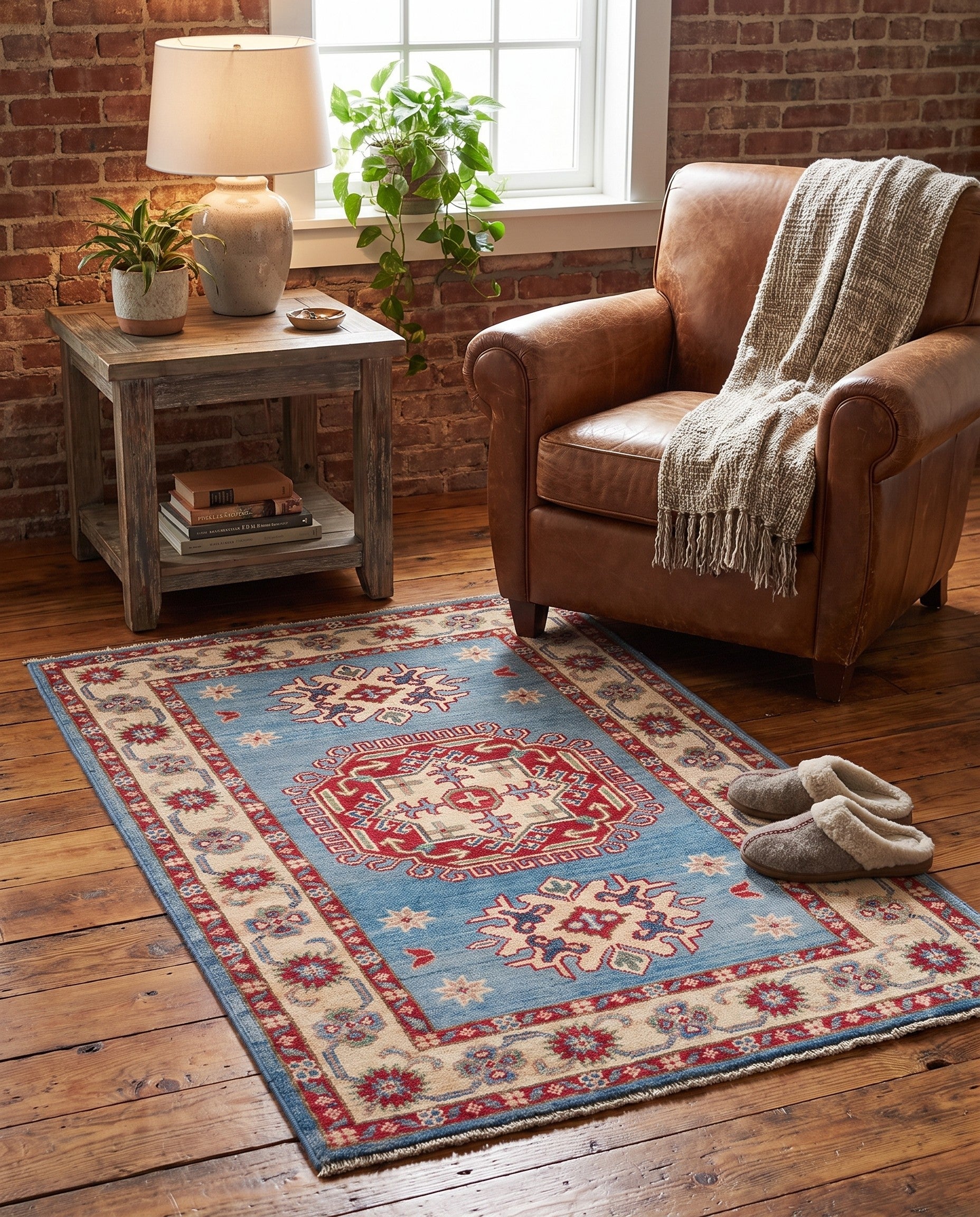 2' 7 x 4' 2 Hand Knotted Kazak Rug