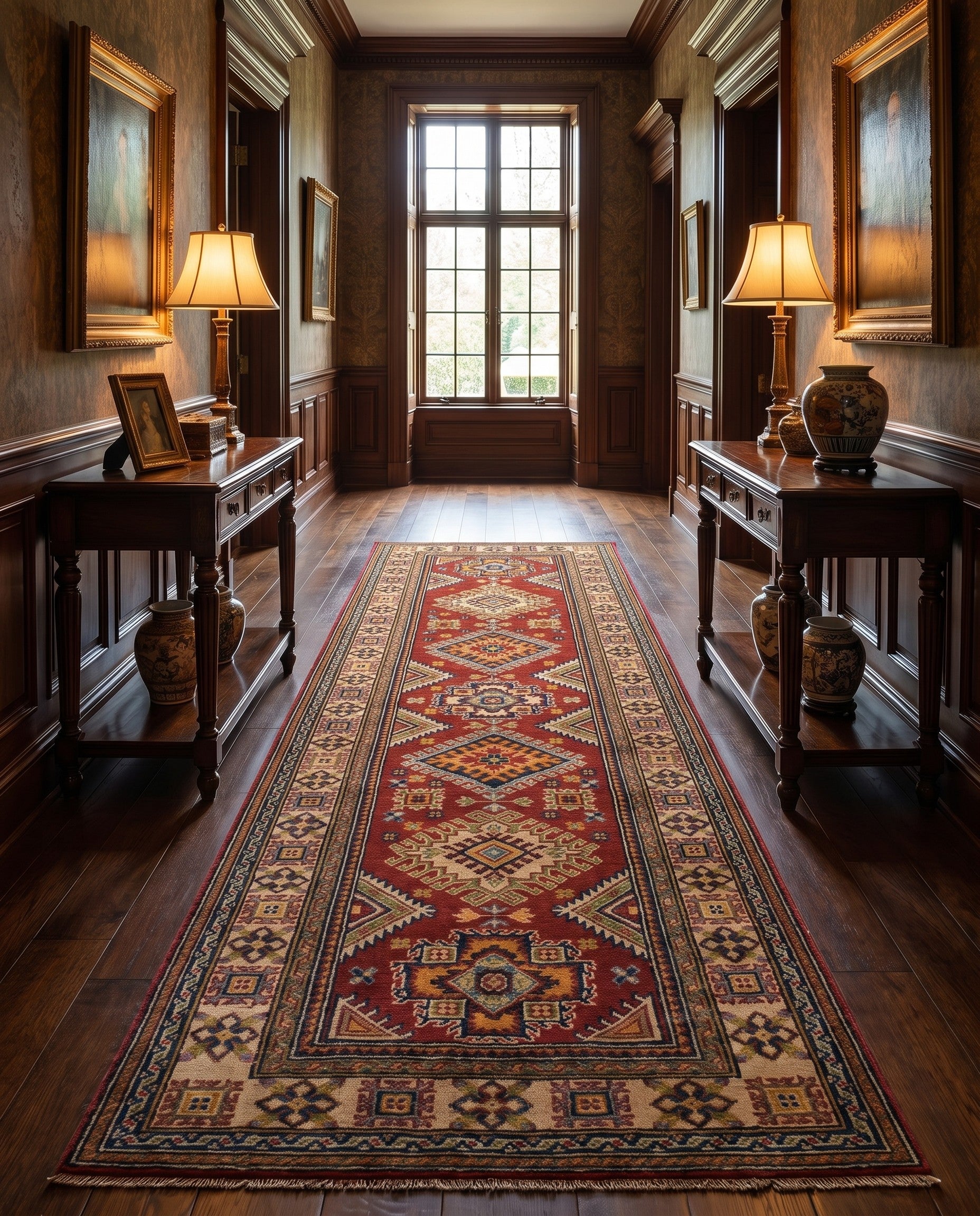 2' 10 x 9' 9 Hand Knotted Kazak Runner Rug