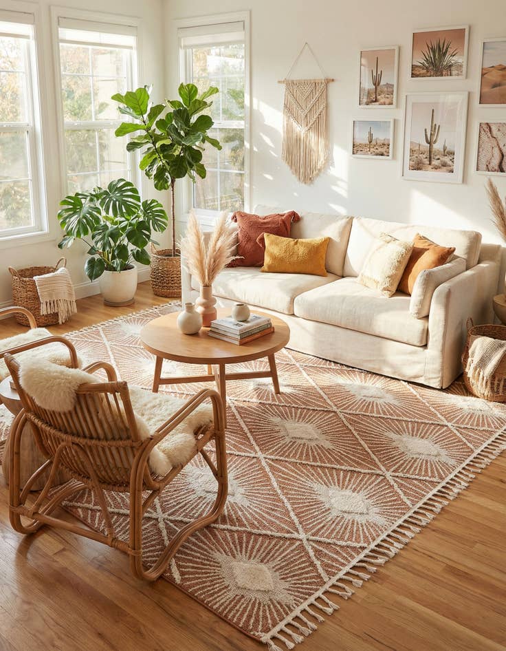 Detail image of 10' x 10' Boho Square Rug