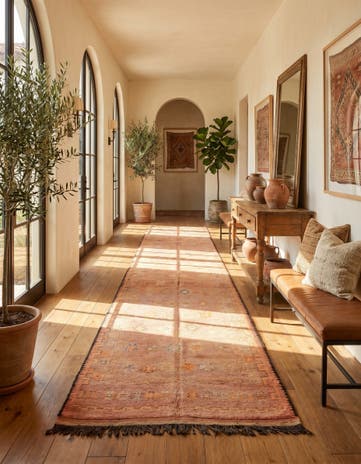 6' 2 x 13' 5 Hand Knotted Moroccan Wool Runner Rug