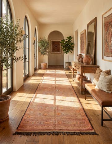 6' 2 x 13' 5 Hand Knotted Moroccan Wool Runner Rug