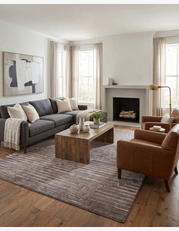 Gray and Silver Vogue Geo Rug