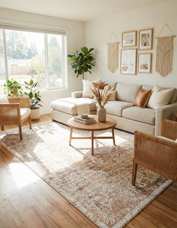 Beige Oxford Rug