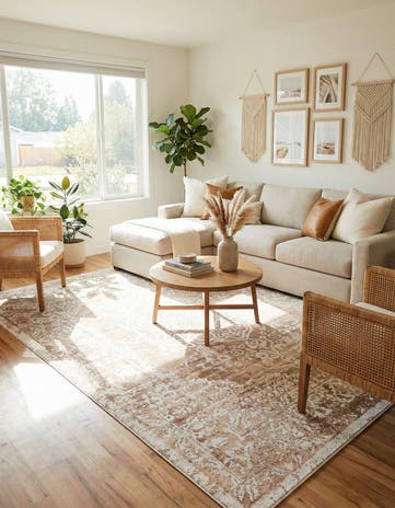 Beige Oxford Rug