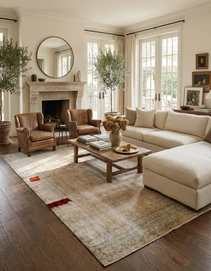 Detail image of 9' 9 x 13' 7 Hand Knotted Ultra Vintage Persian Wool Rug