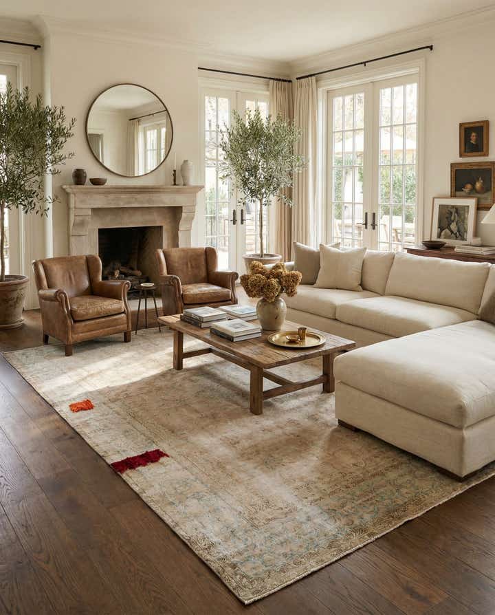 9' 9 x 13' 7 Hand Knotted Ultra Vintage Persian Wool Rug